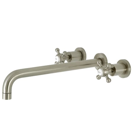 Kingston Brass KS8048BX Wall Mount Tub Faucet, Brushed Nickel KS8048BX